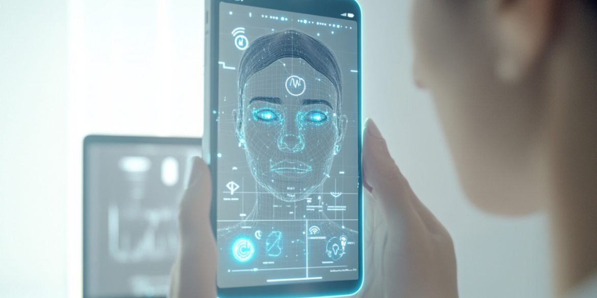 This shows an AI face.
